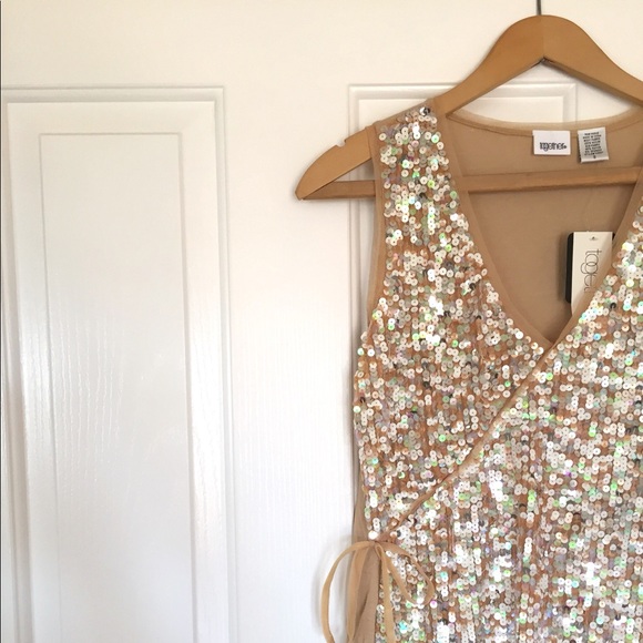 Together Tops - NWT Gold sequence shirt